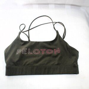 Peloton  “Speed Up” Strappy Sports Bra, Olive Green, Small
